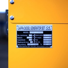 Nowy agregat prądotwórczy Norma spalin: STAGE V marki GAPPA 25 kW.