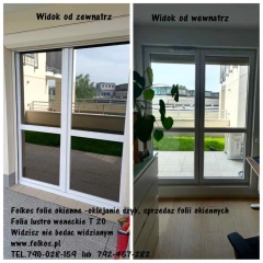 Folia lustro weneckie Warszawa - Folie weneckie na drzwi i okna -Folie z usługą oklejania szyb TEL.790-028-159