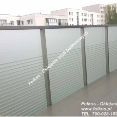 Folie na szklane balkony Warszawa - Usługa oklejania balkonów folią prywatyzującą -Folie matowe na szyby balkonowe Warszawa TEL.792-457-282