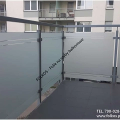 Folie na szklane balkony Warszawa - Usługa oklejania balkonów folią prywatyzującą -Folie matowe na szyby balkonowe Warszawa TEL.792-457-282
