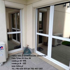 Folie przeciwsłoneczne zewnetrzne na okna Warszawa TEL. 531-005-526 Folie z filtrem UV i IR- przyciemnianie szyb Warszawa Folkos folie przeciwsłonecze