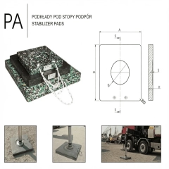 Podkład pod stopy podpór  żuraw, dźwig