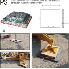 Podkład pod stopy podpór  żuraw, dźwig