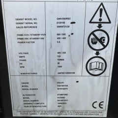 Używany agregat prądotwórczy 500 kVA Inmesol Volvo / Stamford